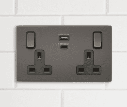 NEW Supercharge 45W Combined USB-A & C Double Switched Sockets from Hamilton
