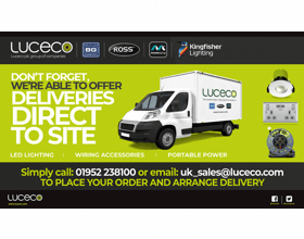 Luceco offering deliveries direct to site!