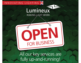 Lumineux Lighting is Open for Business!